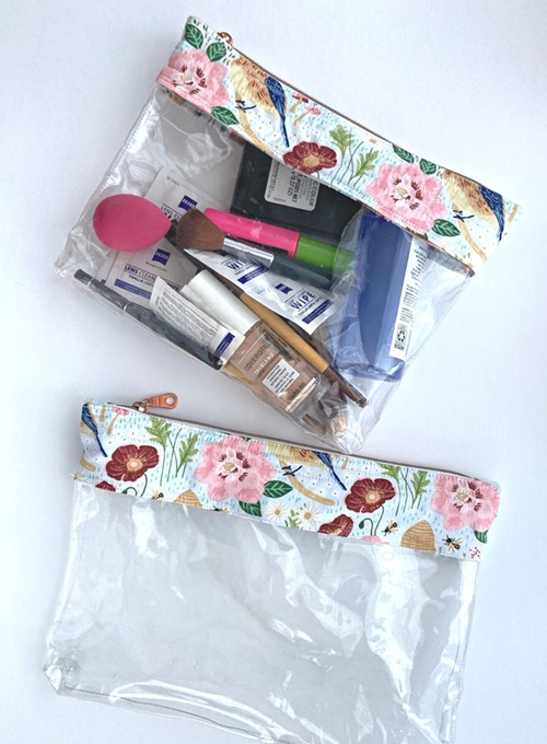 Clear Vinyl Makeup Bag DIY 1