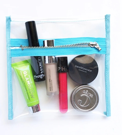 Clear Vinyl Makeup Bag DIY 5
