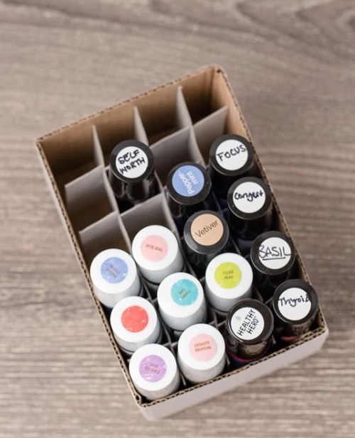 oil roller organizer DIY 1